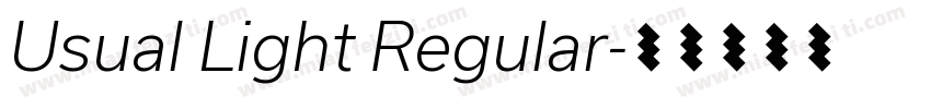 Usual Light Regular字体转换